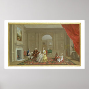 Den John baconfamiljen, c.1742-43 (olja på kanfas) Poster