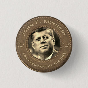 Den John F. Kennedy kampanjen knäppas Knapp