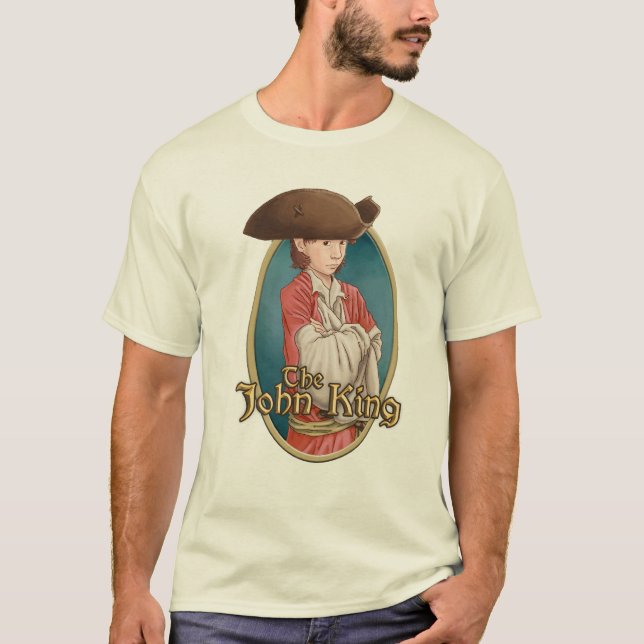 Den John kungetiketten - vitT-tröja Tee Shirt (Framsida)
