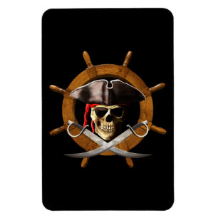 Den Jolly Roger piraten rullar Magnet