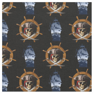 Den Jolly Roger piraten rullar Tyg