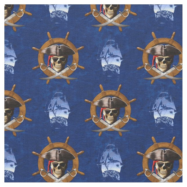 Den Jolly Roger piraten rullar Tyg (Närbild)