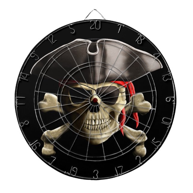 Den Jolly Roger piratskallen Darttavla (Framsidan)