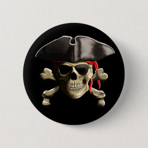 Den Jolly Roger piratskallen Knapp
