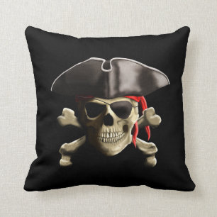 Den Jolly Roger piratskallen Kudde