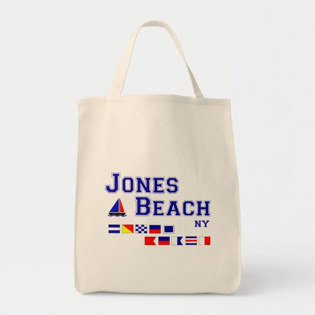 Den Jones stranden NY signalerar flaggor Tygkasse (Framsidan)