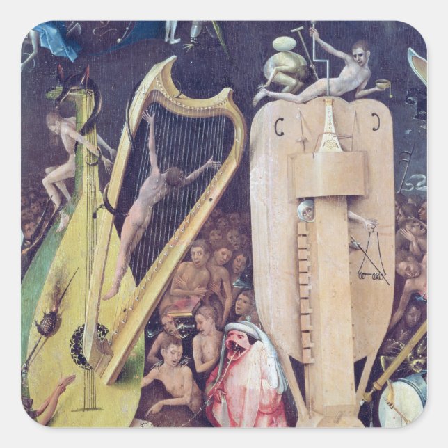 Den jordens trädgård fyrkantigt klistermärke (Framsida)