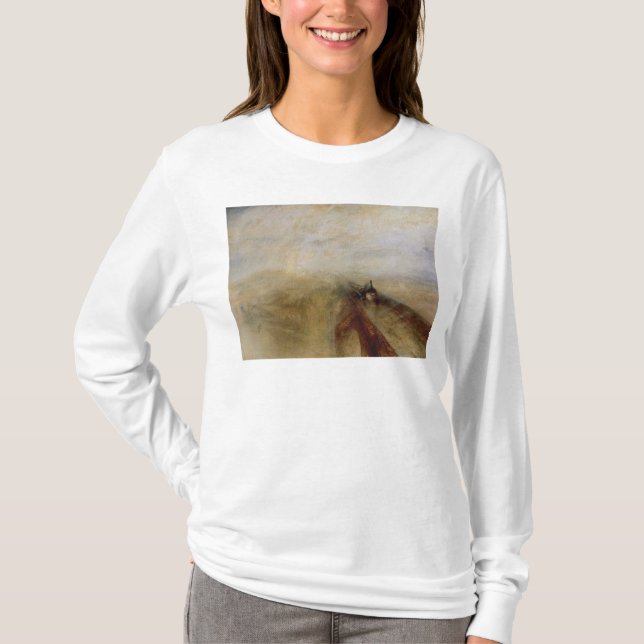 Den Joseph Mallord William turner | regnar ånga Tee Shirt (Framsida)