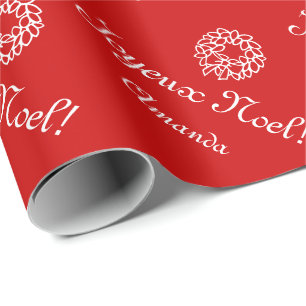 Den Joyeux Noel julen som slår in papper , Presentpapper