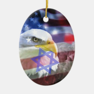 Den judiska american.en julgransprydnad keramik