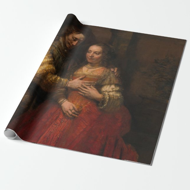 Den judiska Briden (av Rembrandt) Presentpapper (Utrullad)