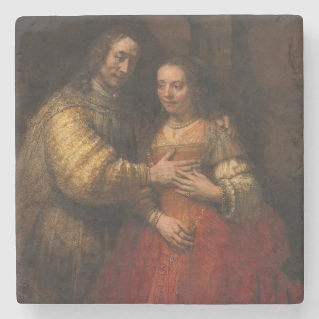 Den judiska Briden (av Rembrandt) Stenunderlägg (Framsidan)