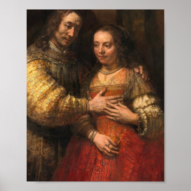 Den judiska målningen av Rembrandt Poster (Framsidan)