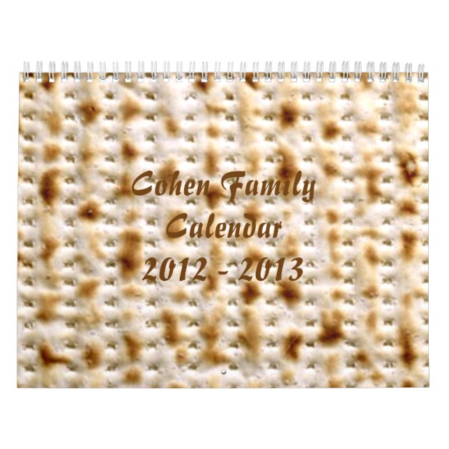 Den judiska Matzoväggkalendern, ~ 2012-2014 Kalender (Omslag)