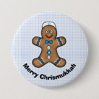 Den judiska Pepparkaksgubben Chrismukkah Button