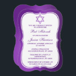 Den judiska stjärnan för metallisk Lila av David B Inbjudningar<br><div class="desc">Dessa inbjudningar kan anpassas för alla judiska heligor, inklusive Pub Mitzvah, Bat mitzvah, bekräftelse, Bröllop etc. Lägg till anpassningsbarnas ordalydelse genom att använda avsnittet "Redigera den här designmallen" eller klicka på den blå "Anpassa den" om du vill ändra teckensnittet stil och färg eller lägga till ett foto eller extra på...</div>
