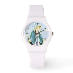 Den jungfruliga Mary växande månen Watch_With Armbandsur
