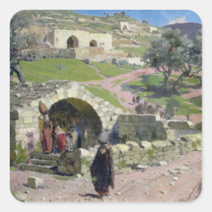 Den jungfruliga våren i Nazareth, 1882 Fyrkantigt Klistermärke