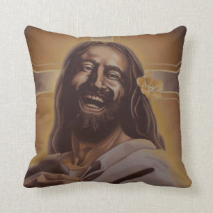 Den Juni måne kudder skratta Jesus Kudde