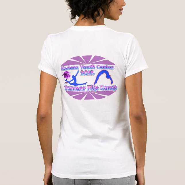 Den Kadena ungdommen centrerar vuxen för vit för T Shirt (Baksida)