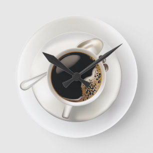 Den kaffeTime väggen tar tid på Rund Klocka