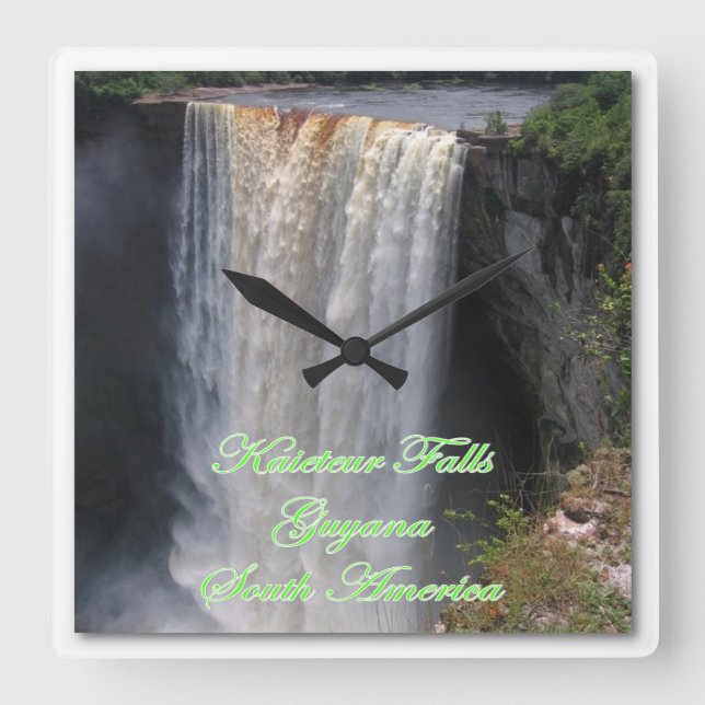 Den Kaieteur väggen tar tid på Fyrkantig Klocka (Framsida)