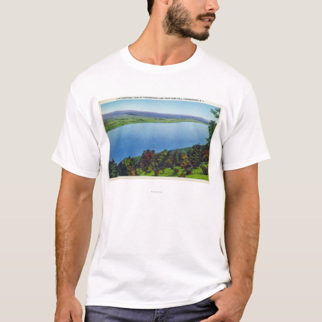 Den kala backen beskådar av Canandaigua sjön Tee Shirt (Framsida)