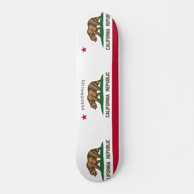 Den Kalifornien republiken sjunker det Mini Skateboard Bräda 18,5 Cm (Framsida)