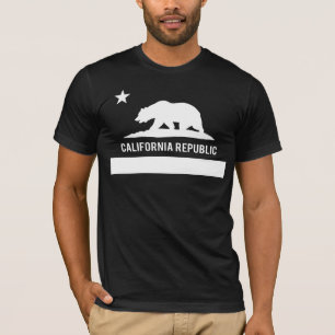 Den Kalifornien republiken sjunker - svart Tee Shirt