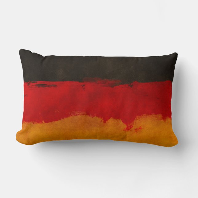 Den kalla abstrakt tyska flagga kudder, eller ditt lumbarkudde (Framsida)