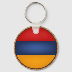 Den kalla Armenien flagga förseglar Keychain Nyckelring