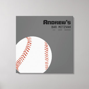 Den KALLA BASEBALLpuben Mitzvah undertecknar Canvastryck