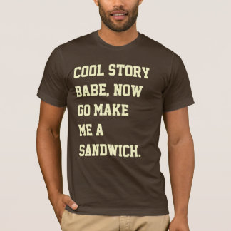 Den kalla berättelsebaben, går nu gör mig en t-shirt