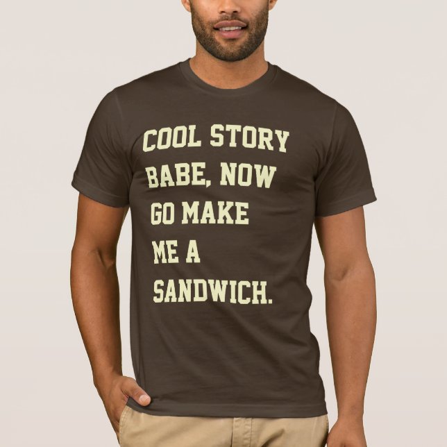 Den kalla berättelsebaben, går nu gör mig en t-shirt (Framsida)