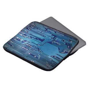 Den kalla eleganta blåttdatoren går runt stiger laptop sleeve