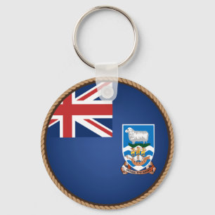 Den kalla Falkland Islands flagga förseglar Nyckelring