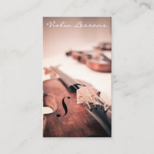 Den kalla fiolen/violinisten fotograferar - visitkort