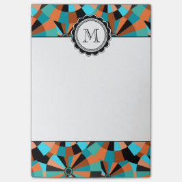 Den kalla futuristen cirklar i orange och Aqua Post-it Block