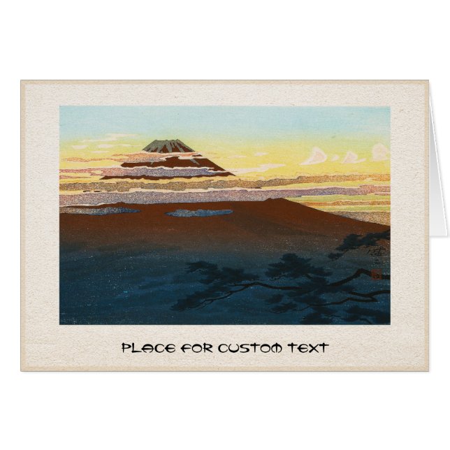 Den kalla japanska bergfuji solnedgången OBS kort (Framsidan Horizontal)