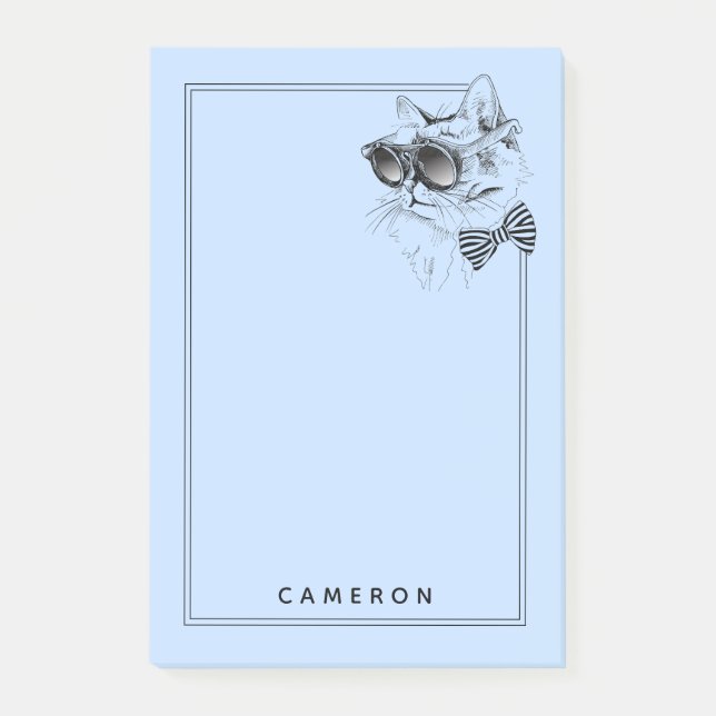 Den kalla katten | tillfogar ditt namn post-it block (Framsida)