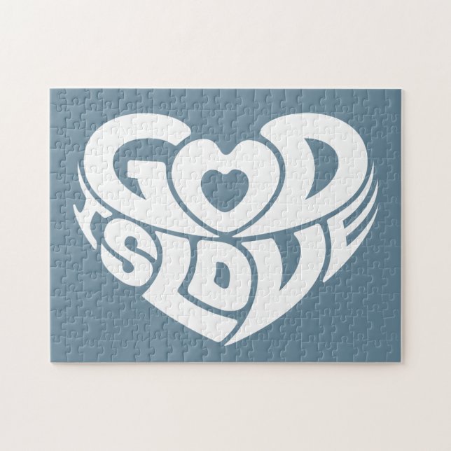 Den kalla kristna guden är scripturen för pussel (Horisontell)