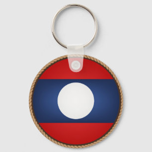 Den kalla Laos flagga förseglar Nyckelring
