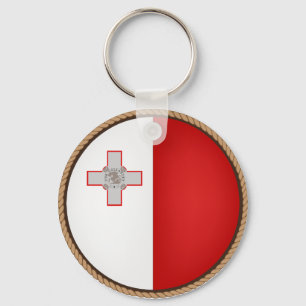 Den kalla Malta flagga förseglar Nyckelring