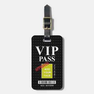 Den kalla roliga svartvita anpassadet VIP Bagagebricka