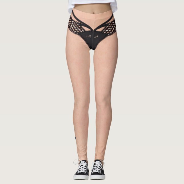 Den kalla roliga thongen G-Stränger underbyxor på Leggings (Framsida)