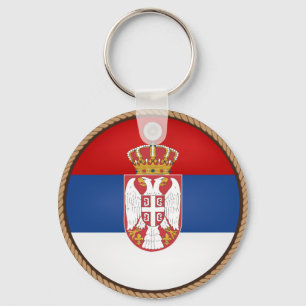 Den kalla Serbia flagga förseglar Nyckelring