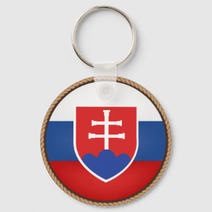 Den kalla Slovakien flagga förseglar Nyckelring