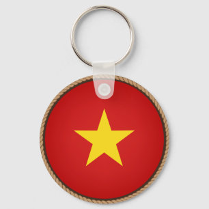 Den kalla Vietnam flagga förseglar Nyckelring