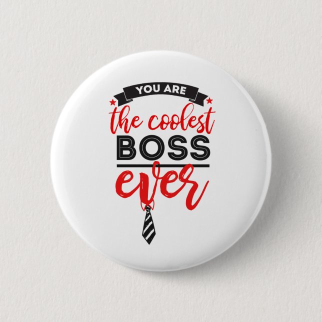 Den kallaste Chef någonsin Knapp (Framsida)
