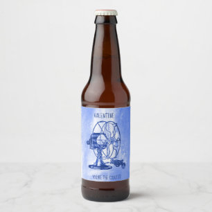 Den kallaste Valentine Ölflaska Etikett